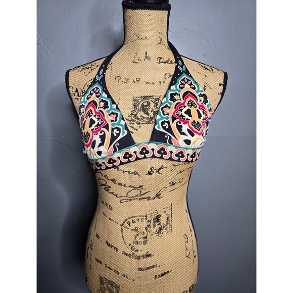 Victoria's Secret Boho Glam Eclectic Triangle Halter Bikini Top Medium - Picture 8 of 8